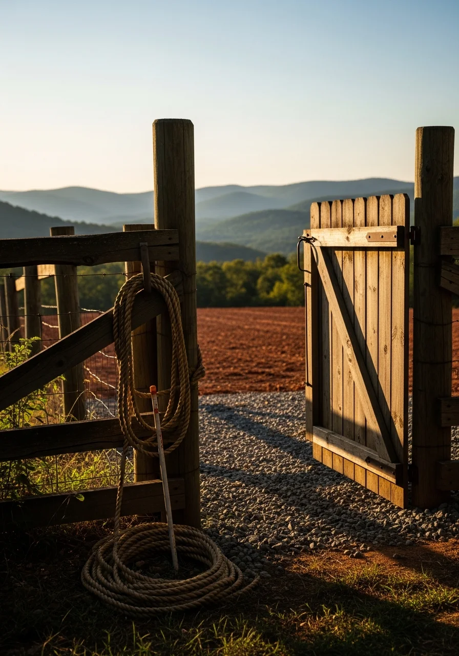 A service professional standing at a Rockingham County property entrance, representing local valley expertise.